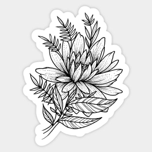 Dotty Flower Sticker